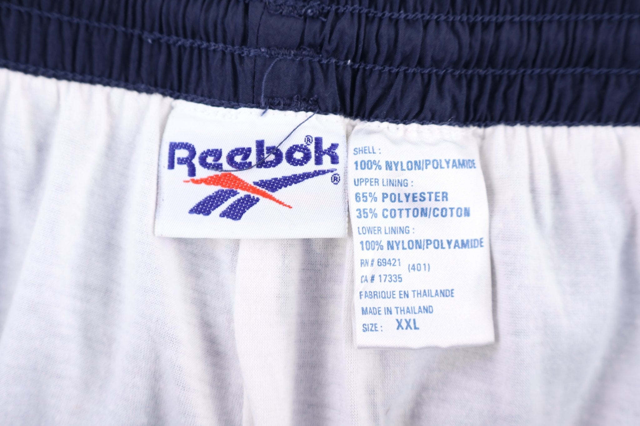 90's Reebok Embroidered Logo Blue Track Pants - Pants/Shorts - Thrifted Threads