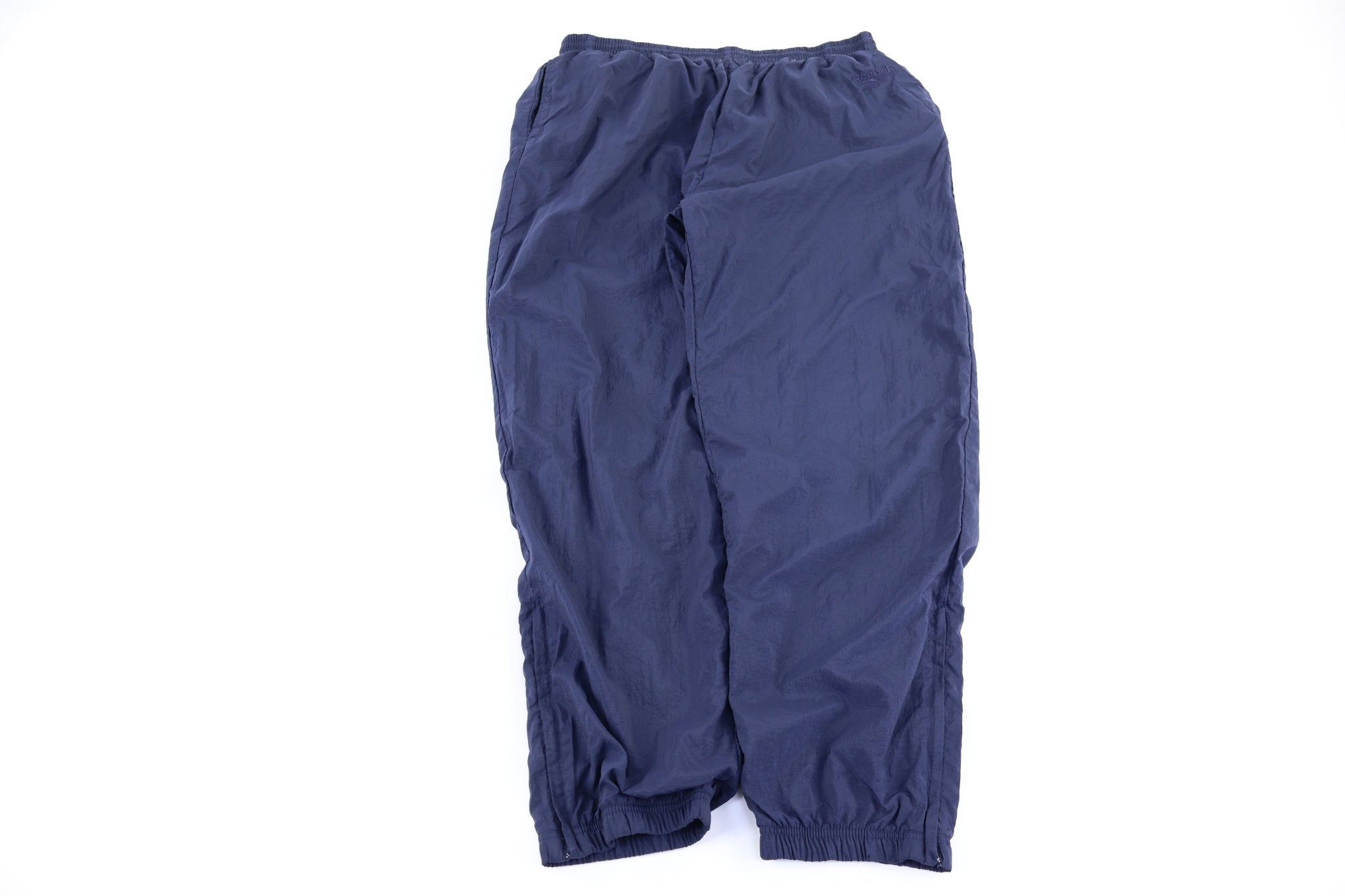 90's Reebok Embroidered Logo Blue Track Pants - Pants/Shorts - Thrifted Threads