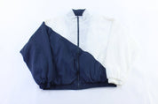 90's Reebok Embroidered Logo Blue & White Slip Zip Up Jacket - ThriftedThreads.com