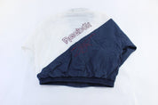 90's Reebok Embroidered Logo Blue & White Slip Zip Up Jacket - Jacket - Thrifted Threads