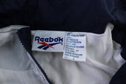 90's Reebok Embroidered Logo Blue & White Slip Zip Up Jacket - Jacket - Thrifted Threads