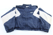 90's Reebok Embroidered Logo Blue & White Zip Up Jacket - ThriftedThreads.com