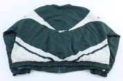 90's Reebok Embroidered Logo Green & White Windbreaker Jacket - ThriftedThreads.com