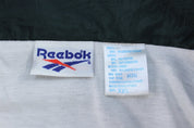 90's Reebok Embroidered Logo Green & White Windbreaker Jacket - ThriftedThreads.com