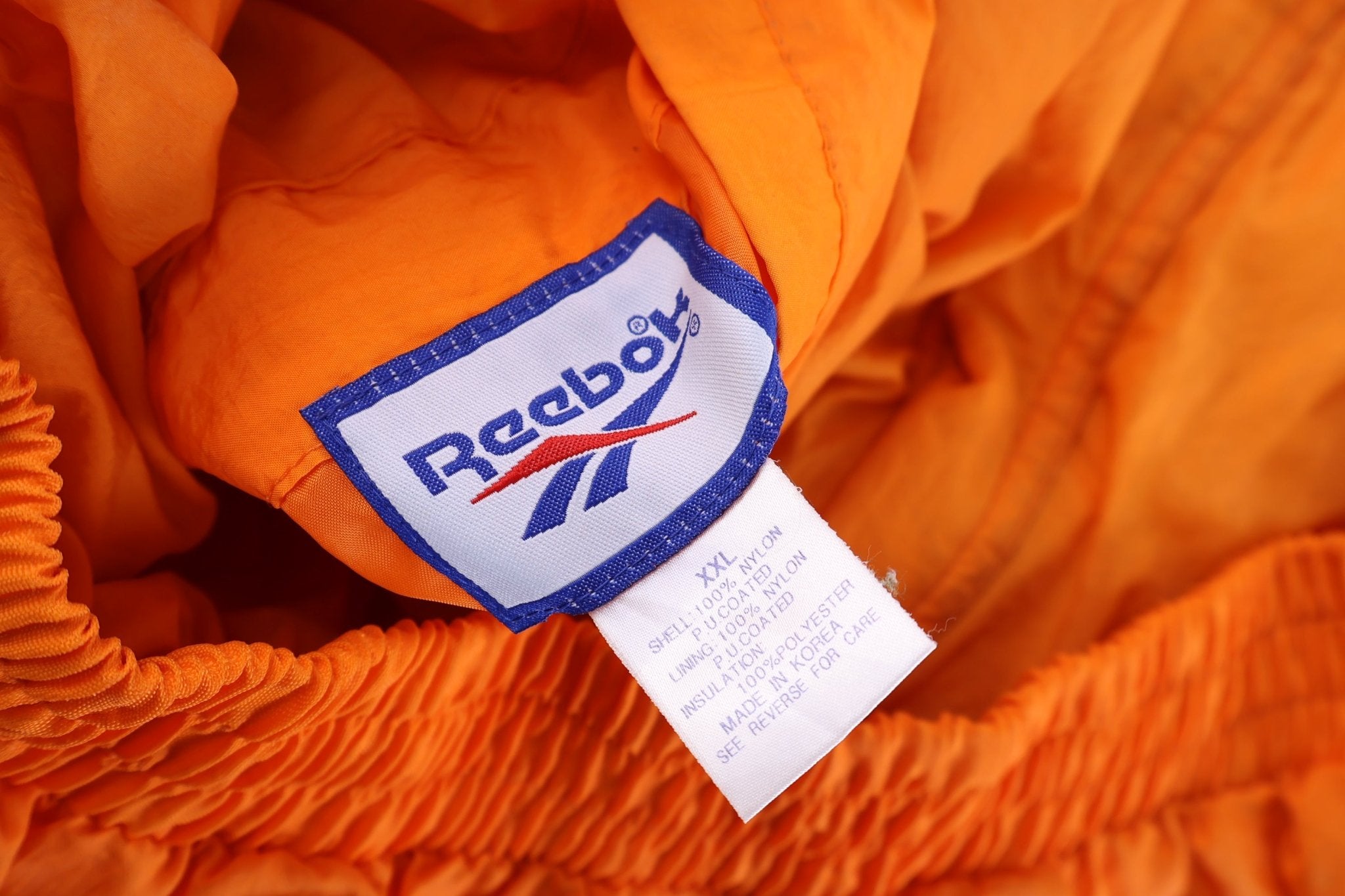 90's Reebok Embroidered Logo Orange Full Zip Jacket - Jacket - Thrifted Threads