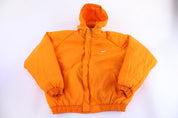90's Reebok Embroidered Logo Orange Full Zip Jacket - Jacket - Thrifted Threads