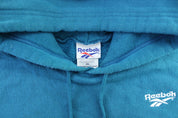 90's Reebok Embroidered Logo Teal Pullover Hoodie - Jacket - Thrifted Threads