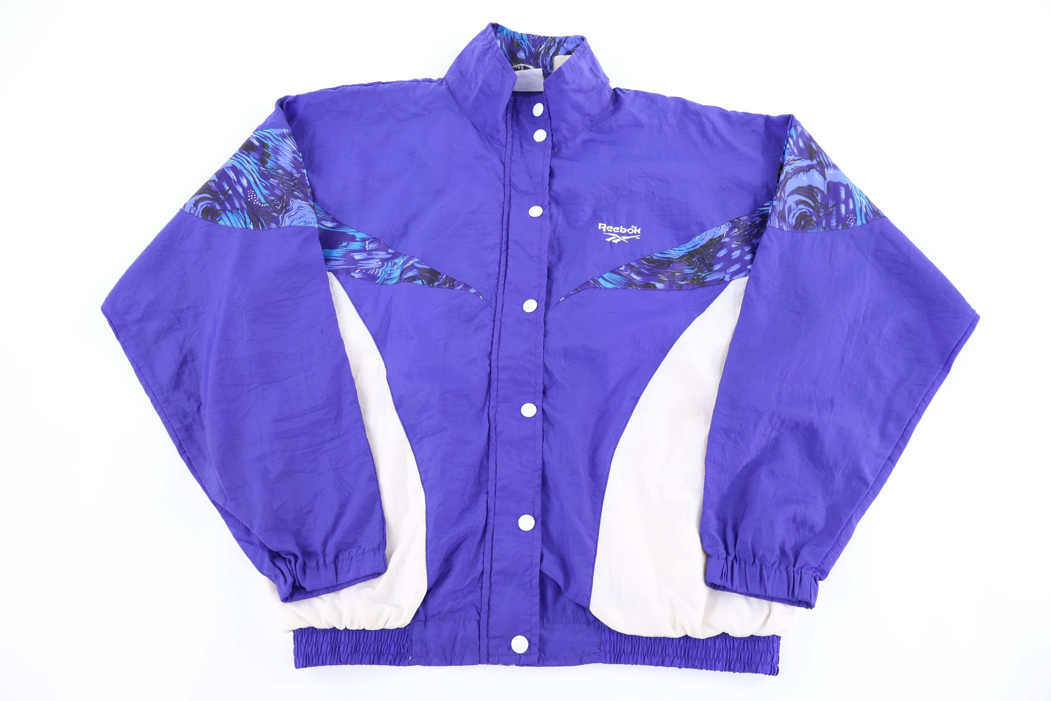 90's Reebok Full Zip Multicolor Jacket - Jacket - Thrifted Threads