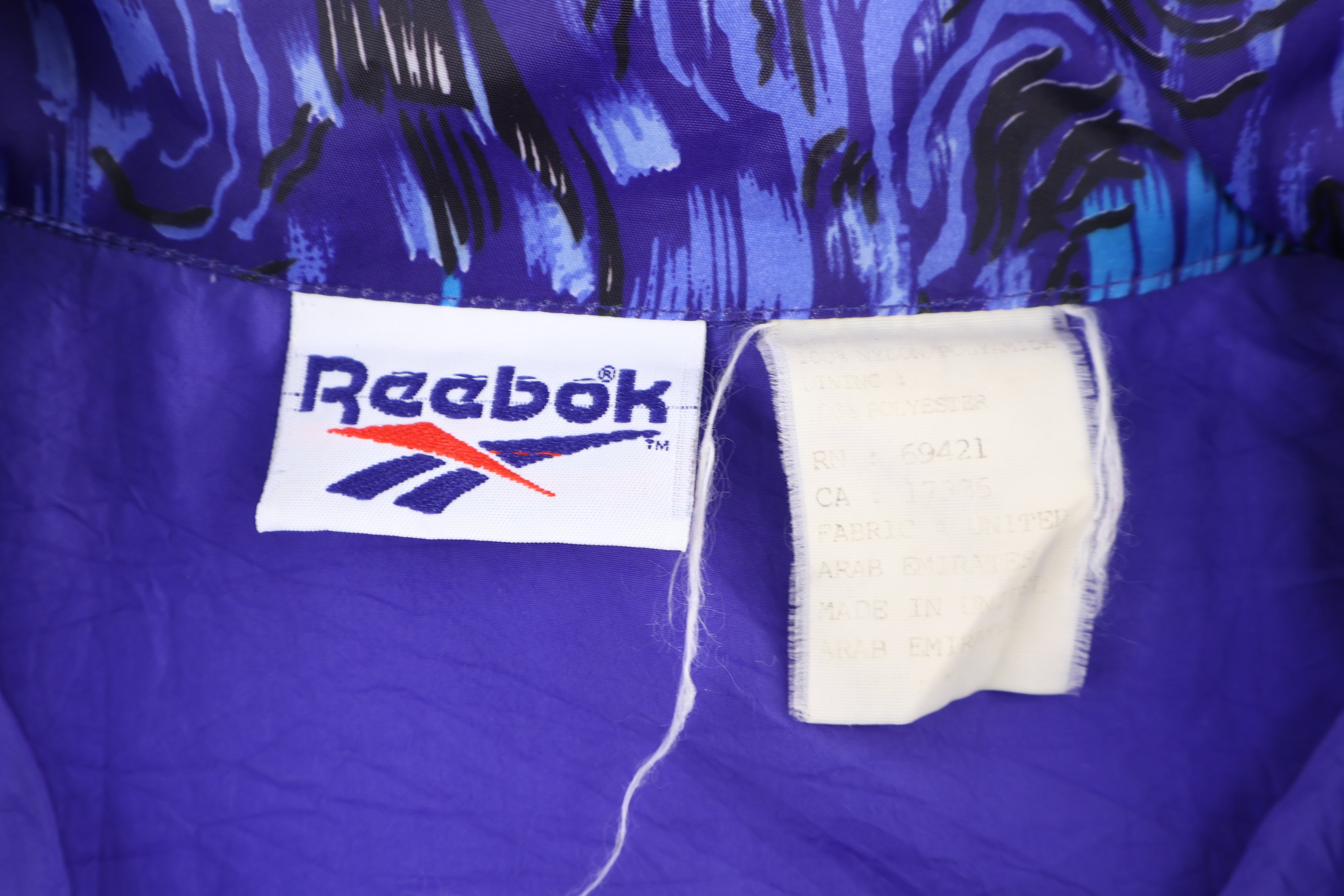 90's Reebok Full Zip Multicolor Jacket - Jacket - Thrifted Threads