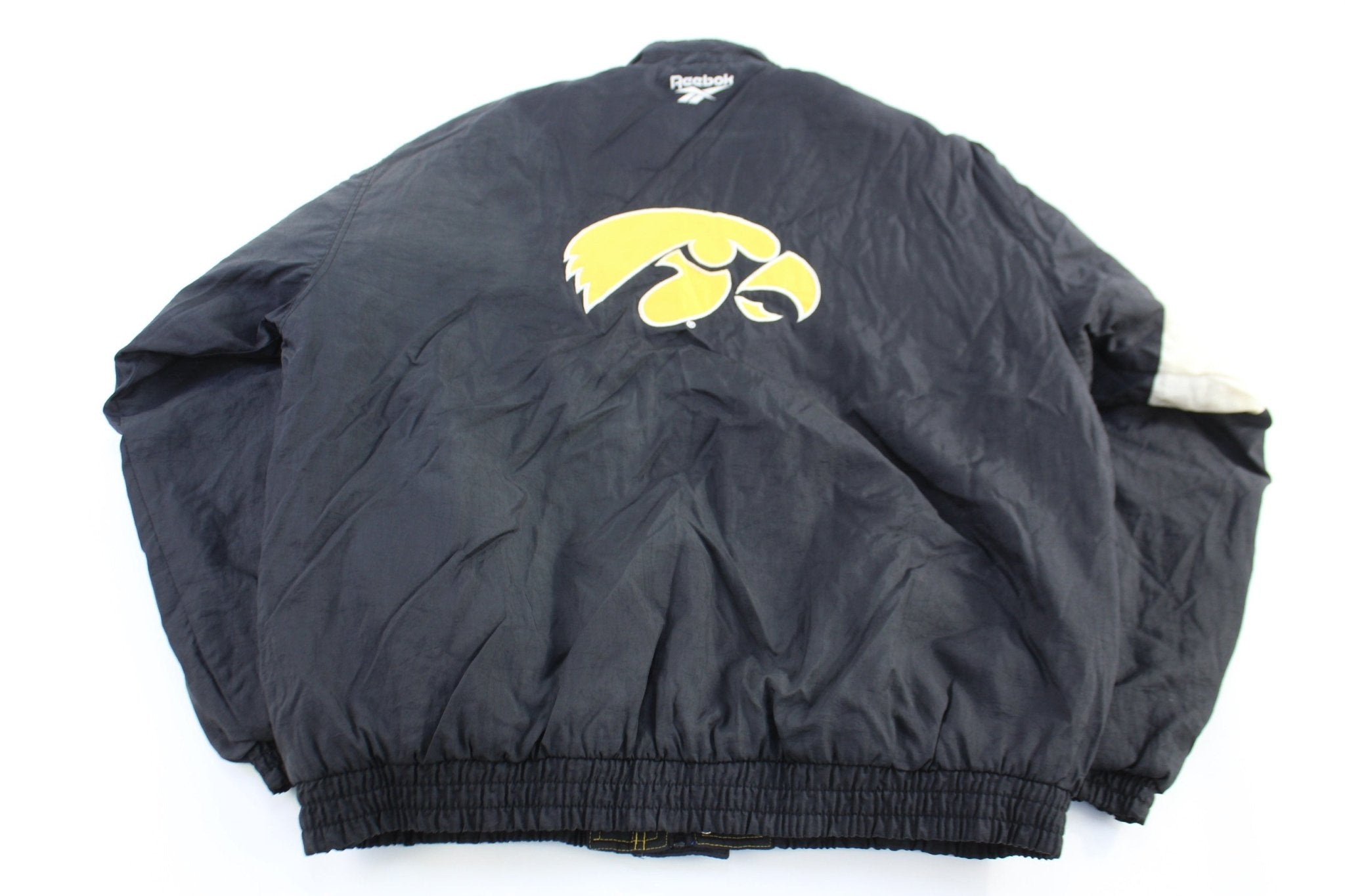 90's Reebok Iowa Hawkeyes Full Zip Puffer Jacket - Jacket - Thrifted Threads