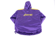 90's Reebok Los Angeles Lakers Half Zip Reversible Jacket - Jacket - Thrifted Threads