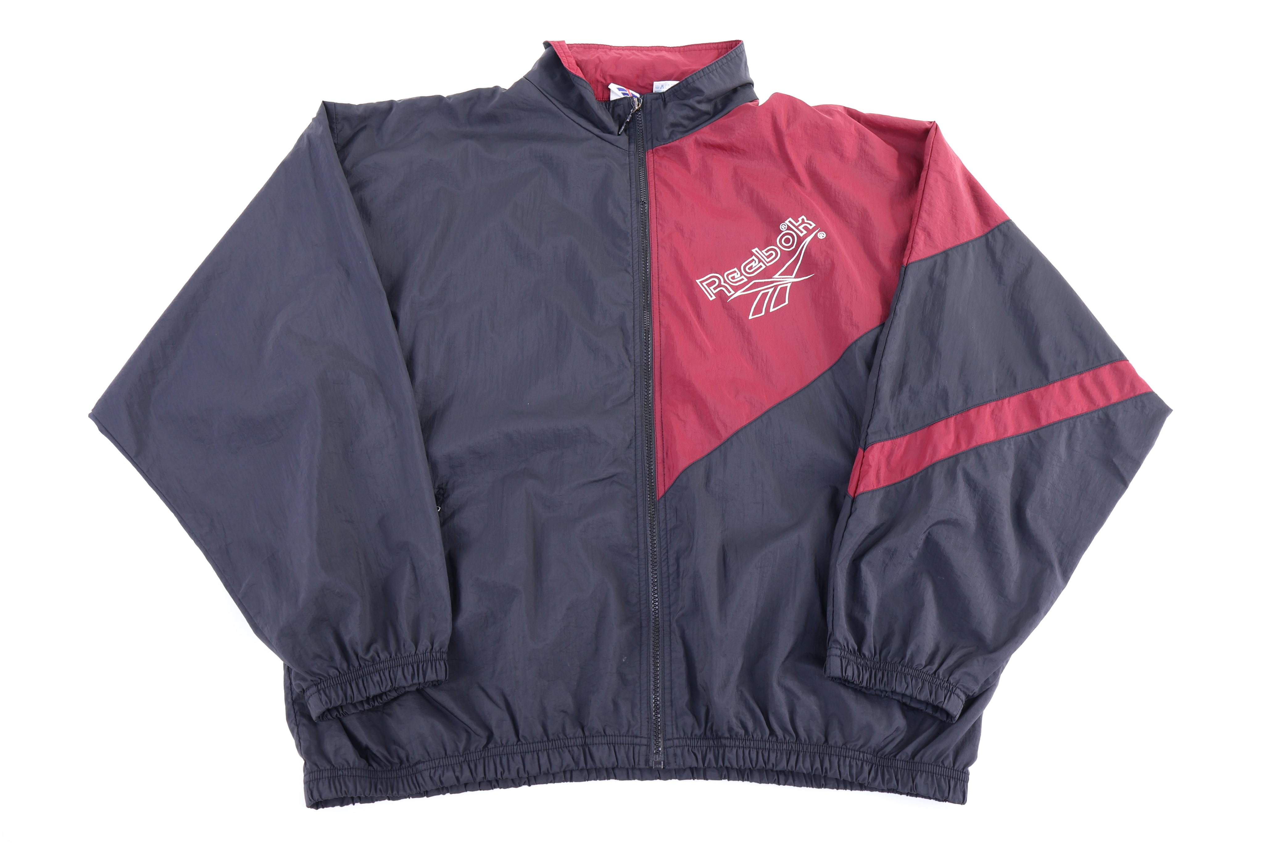 90's Reebok Multicolor Full Zip Windbreaker - Jacket - Thrifted Threads