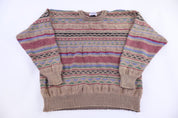 90's Rogue Product Multipattern Knit Sweater - Sweater - Thrifted Threads