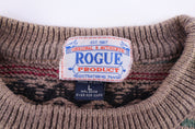 90's Rogue Product Multipattern Knit Sweater - Sweater - Thrifted Threads