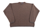 90's R&R Casuals Brown Knit Sweater - Sweater - Thrifted Threads
