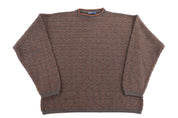 90's R&R Casuals Brown Knit Sweater - Sweater - Thrifted Threads