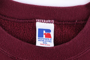 90's Russell Athletic Maroon Blank Sweatshirt - Sweatshirt - Thrifted Threads