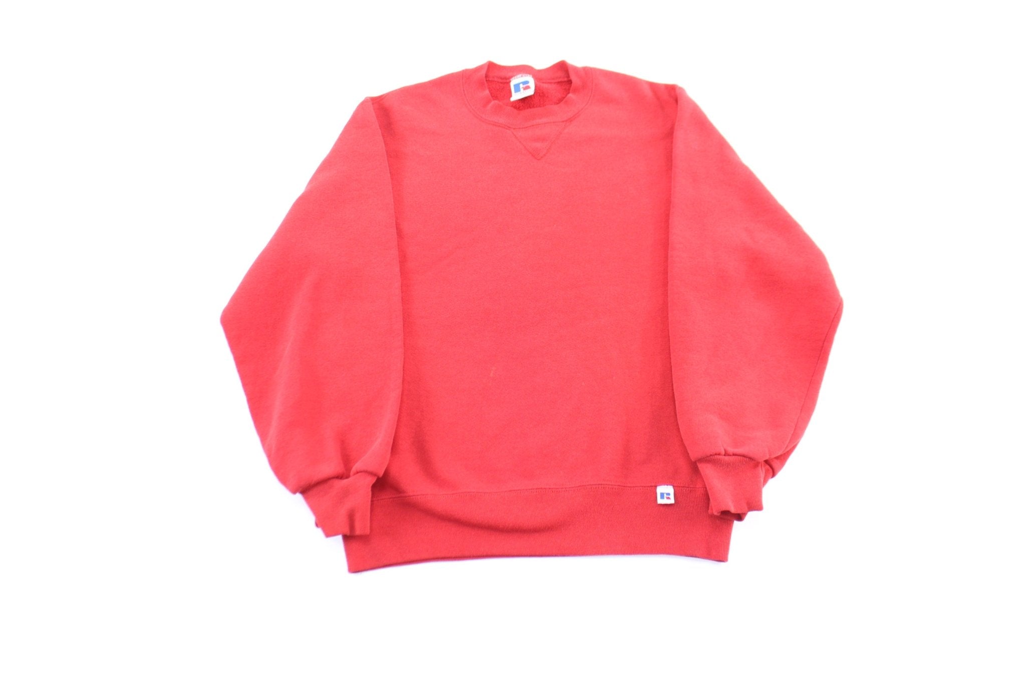 90's Russell Athletic Red Blank Sweatshirt - ThriftedThreads.com