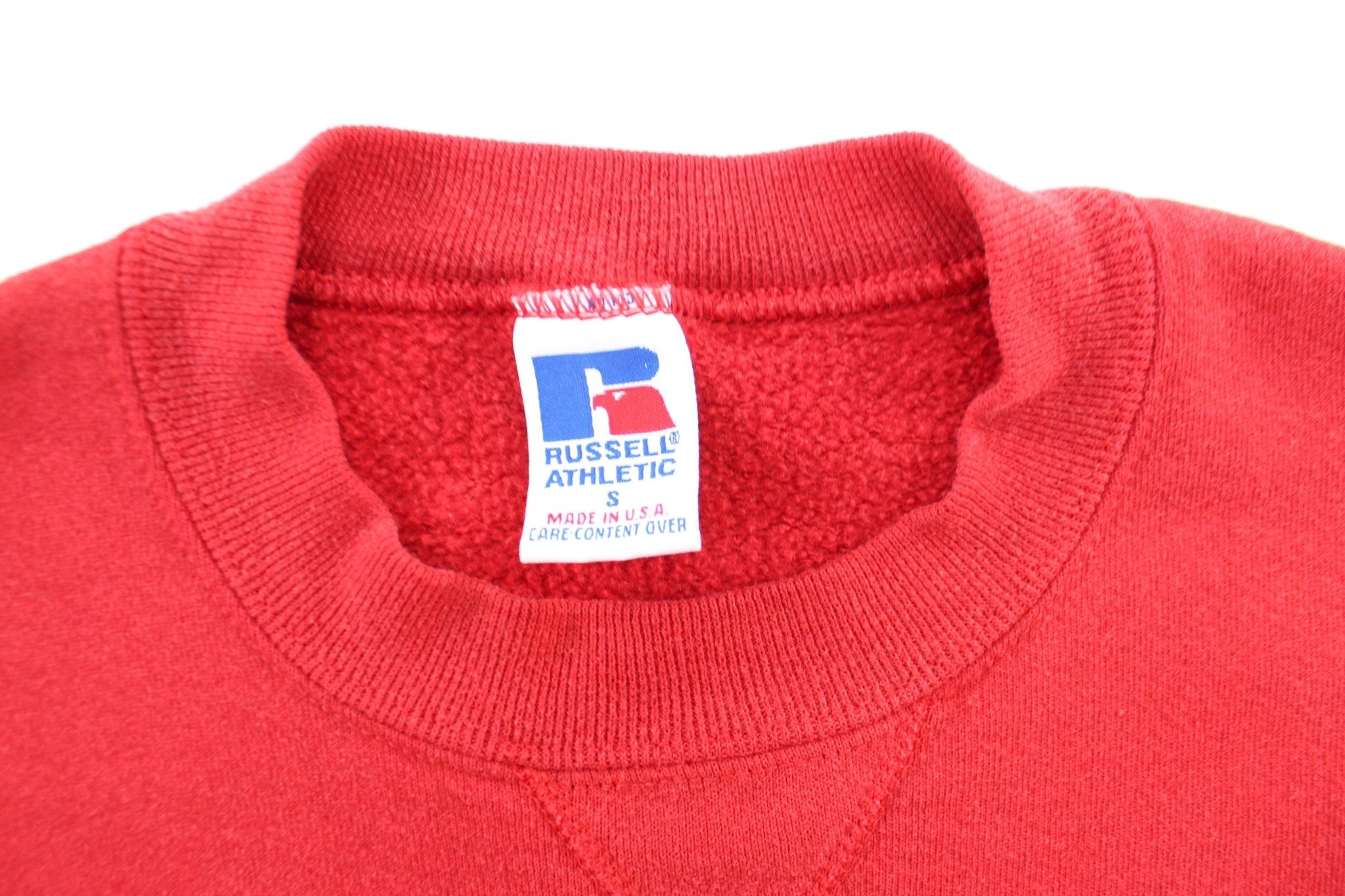 90's Russell Athletic Red Blank Sweatshirt - ThriftedThreads.com