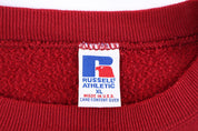 90's Russell Athletic Red Blank Sweatshirt - Sweatshirt - Thrifted Threads