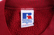 90's Russell Athletic Red Blank Sweatshirt - Sweatshirt - Thrifted Threads