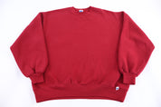 90's Russell Athletic Red Blank Sweatshirt - Sweatshirt - Thrifted Threads