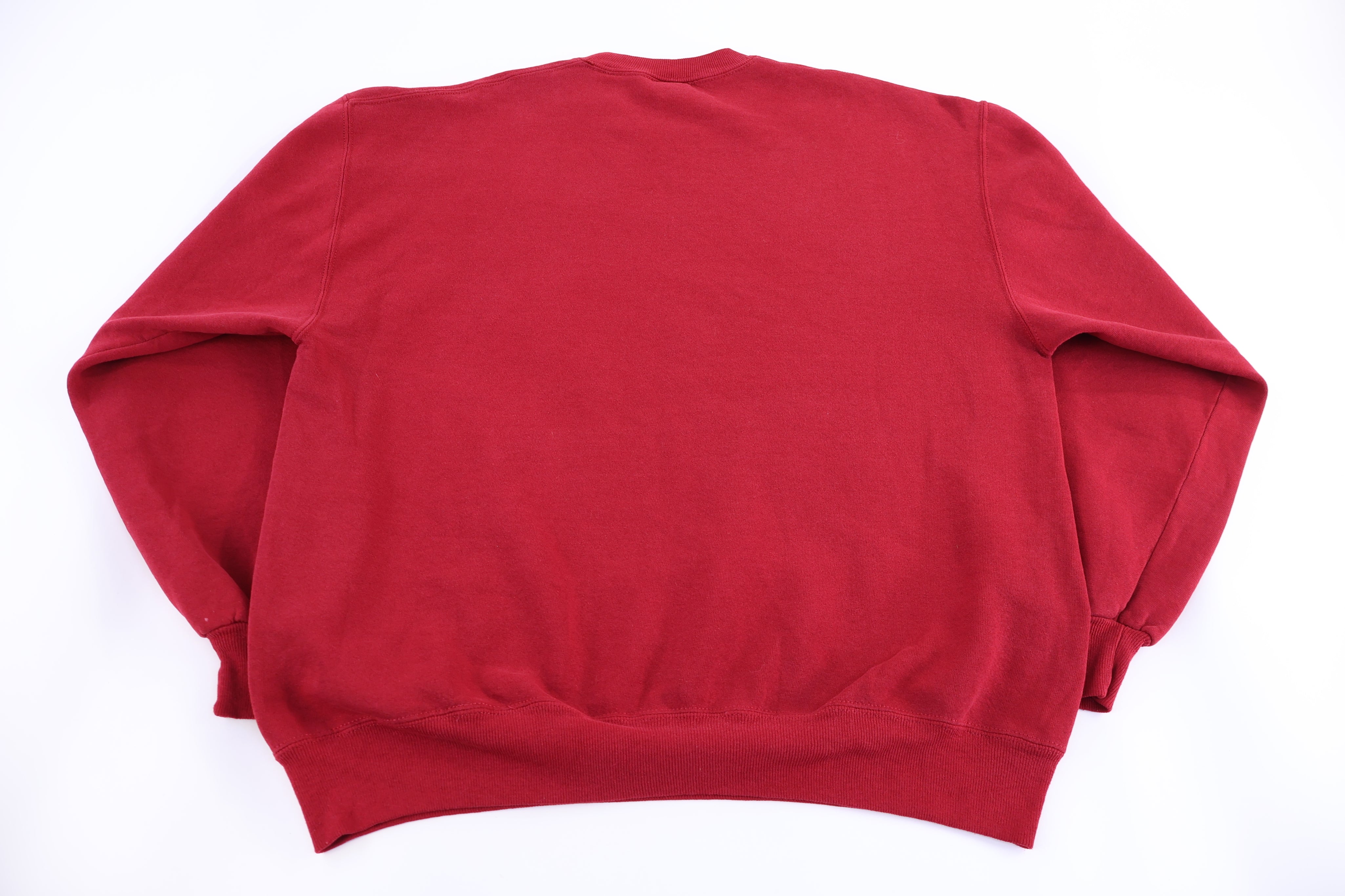 90's Russell Athletic Red Blank Sweatshirt - Sweatshirt - Thrifted Threads