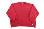 90's Russell Athletic Red Blank Sweatshirt - Sweatshirt - Thrifted Threads