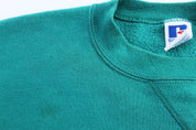 90's Russell Athletic Turquoise Blank Sweatshirt - ThriftedThreads.com