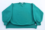 90's Russell Athletic Turquoise Blank Sweatshirt - ThriftedThreads.com
