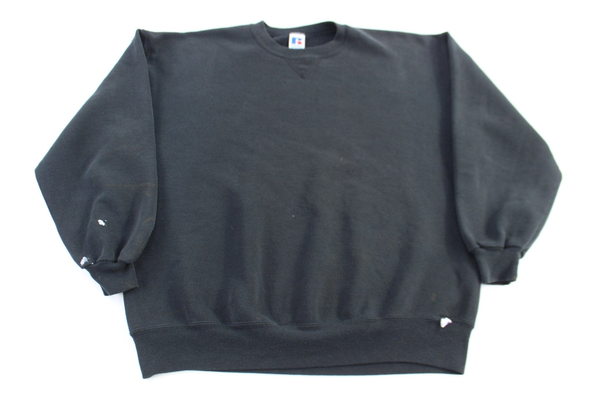 90's Russell Athletics Black Blank Sweatshirt - Sweatshirts - Thrifted Threads