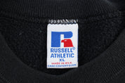 90's Russell Athletics Black Blank Sweatshirt - Sweatshirts - Thrifted Threads