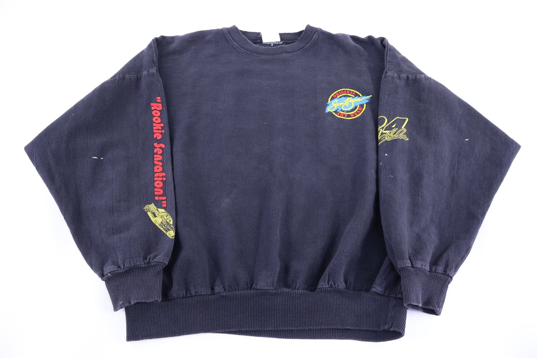 90's Sam Bass Rookie Sensation Racing Sweatshirt - Sweatshirt - Thrifted Threads
