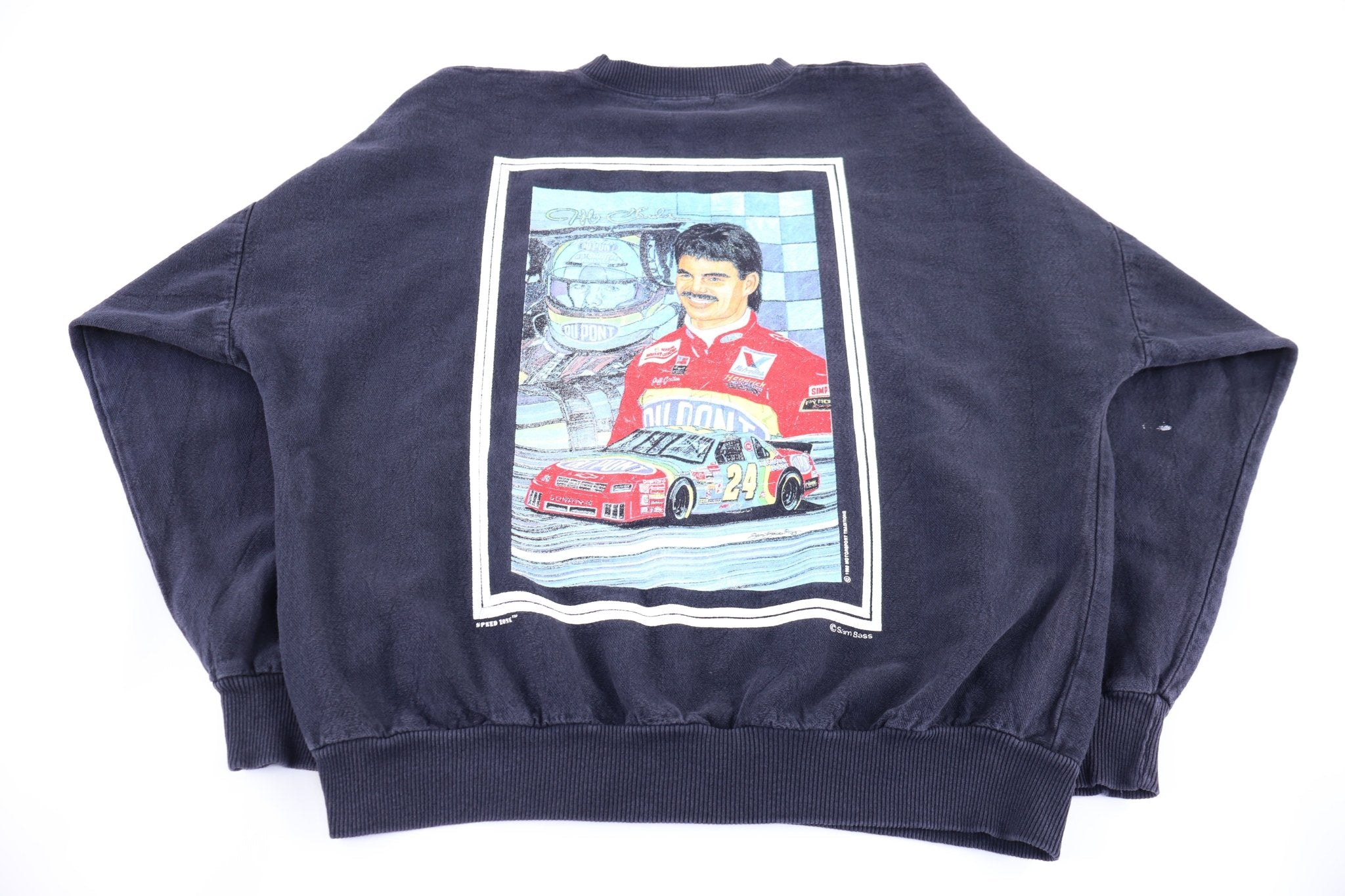 90's Sam Bass Rookie Sensation Racing Sweatshirt - Sweatshirt - Thrifted Threads