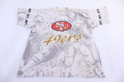 90's San Francisco 49ers All Over Graphic T-shirt - Shirts & Tops - Thrifted Threads