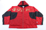90's San Francisco 49ers Black & Red Zip Up Jacket - Jackets - Thrifted Threads
