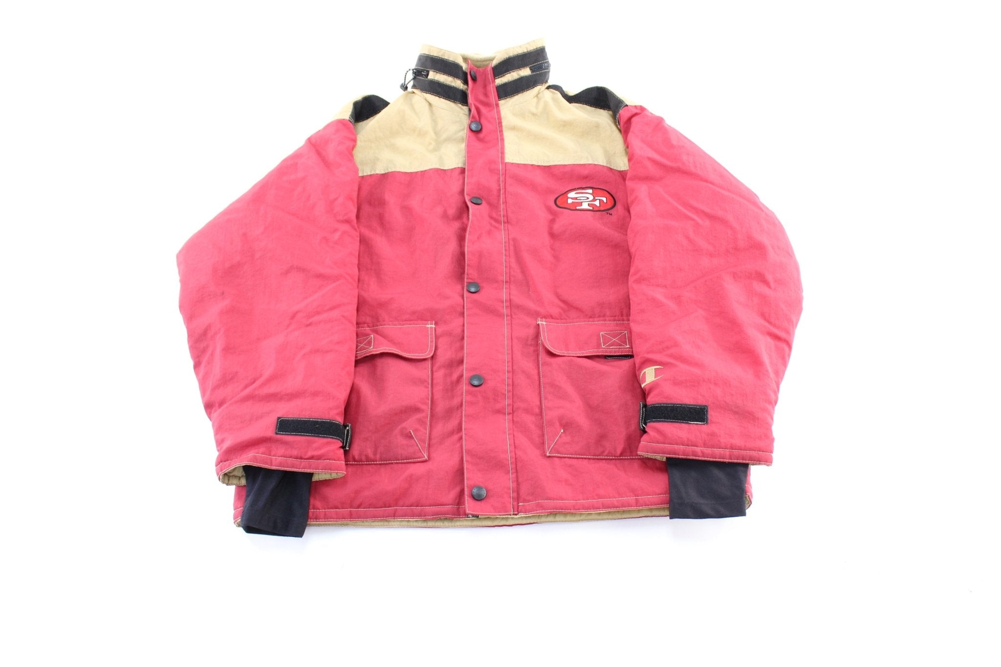 90's San Francisco 49ers Embroidered Champion Zip Up Jacket - ThriftedThreads.com