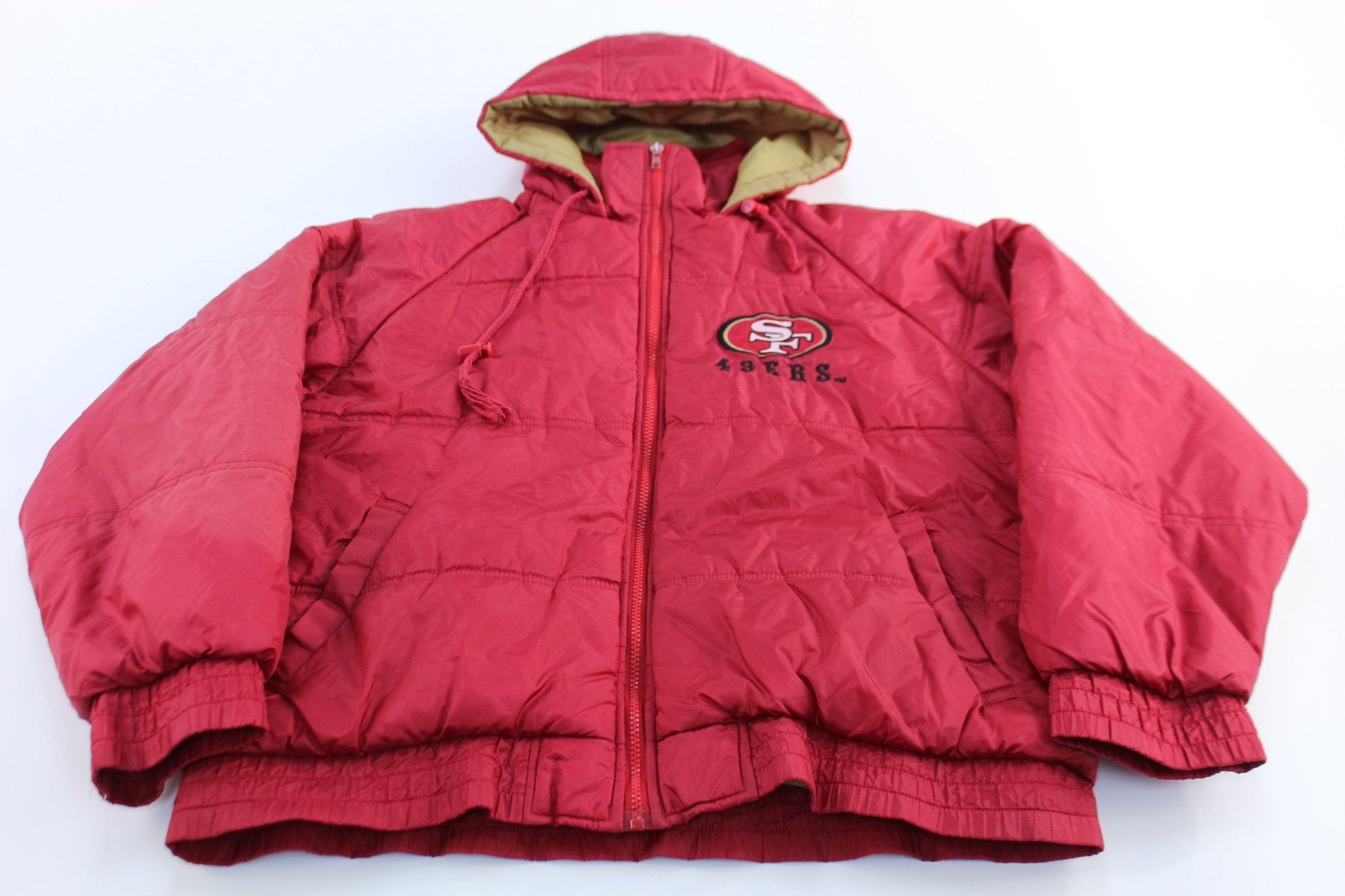 90's San Francisco 49ers Embroidered Puffer Jacket - Jackets - Thrifted Threads
