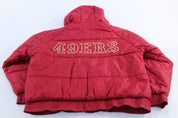 90's San Francisco 49ers Embroidered Puffer Jacket - Jackets - Thrifted Threads