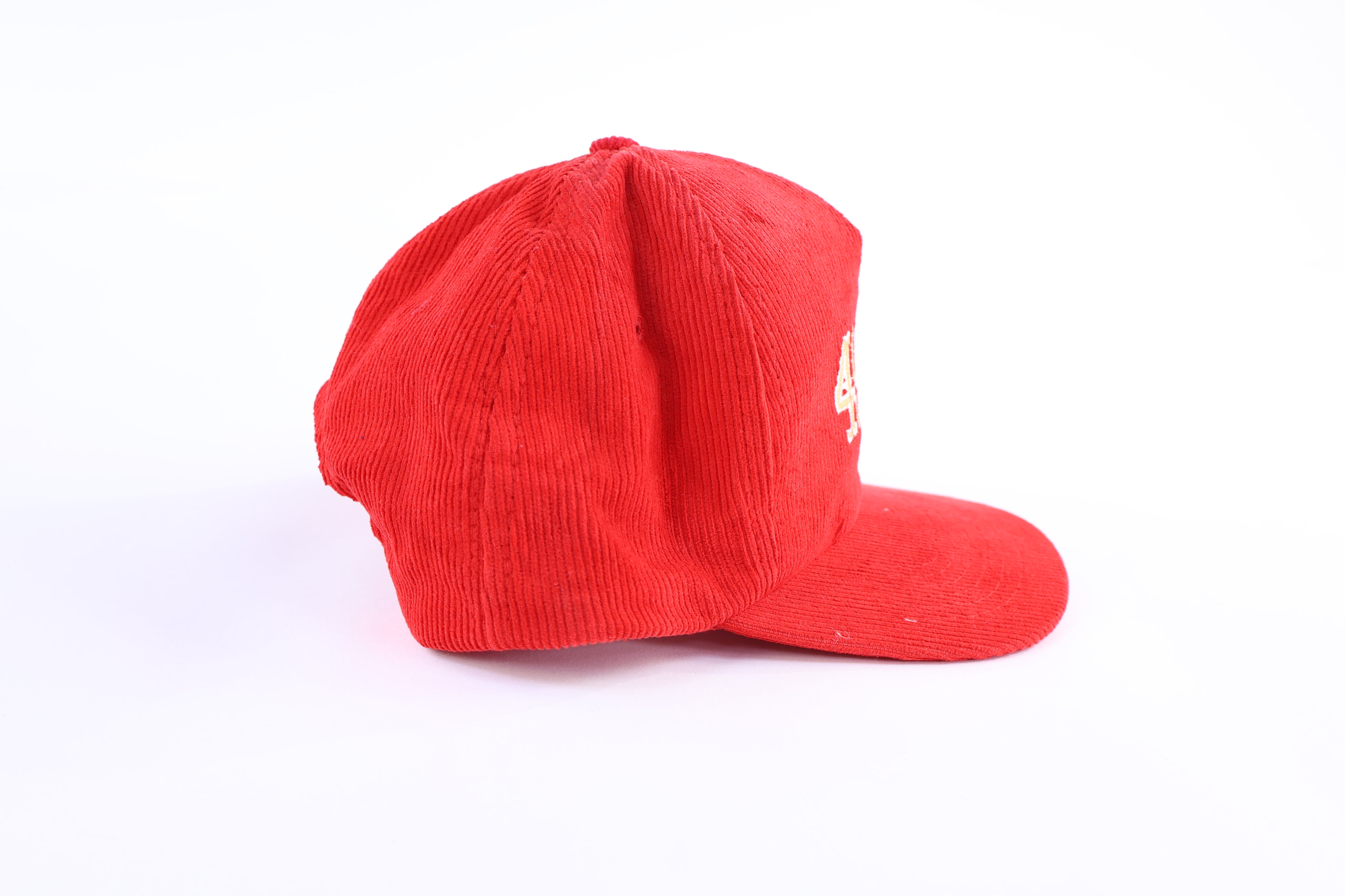 90's San Francisco 49ers Football Corduroy Snapback Hat - Hats - Thrifted Threads