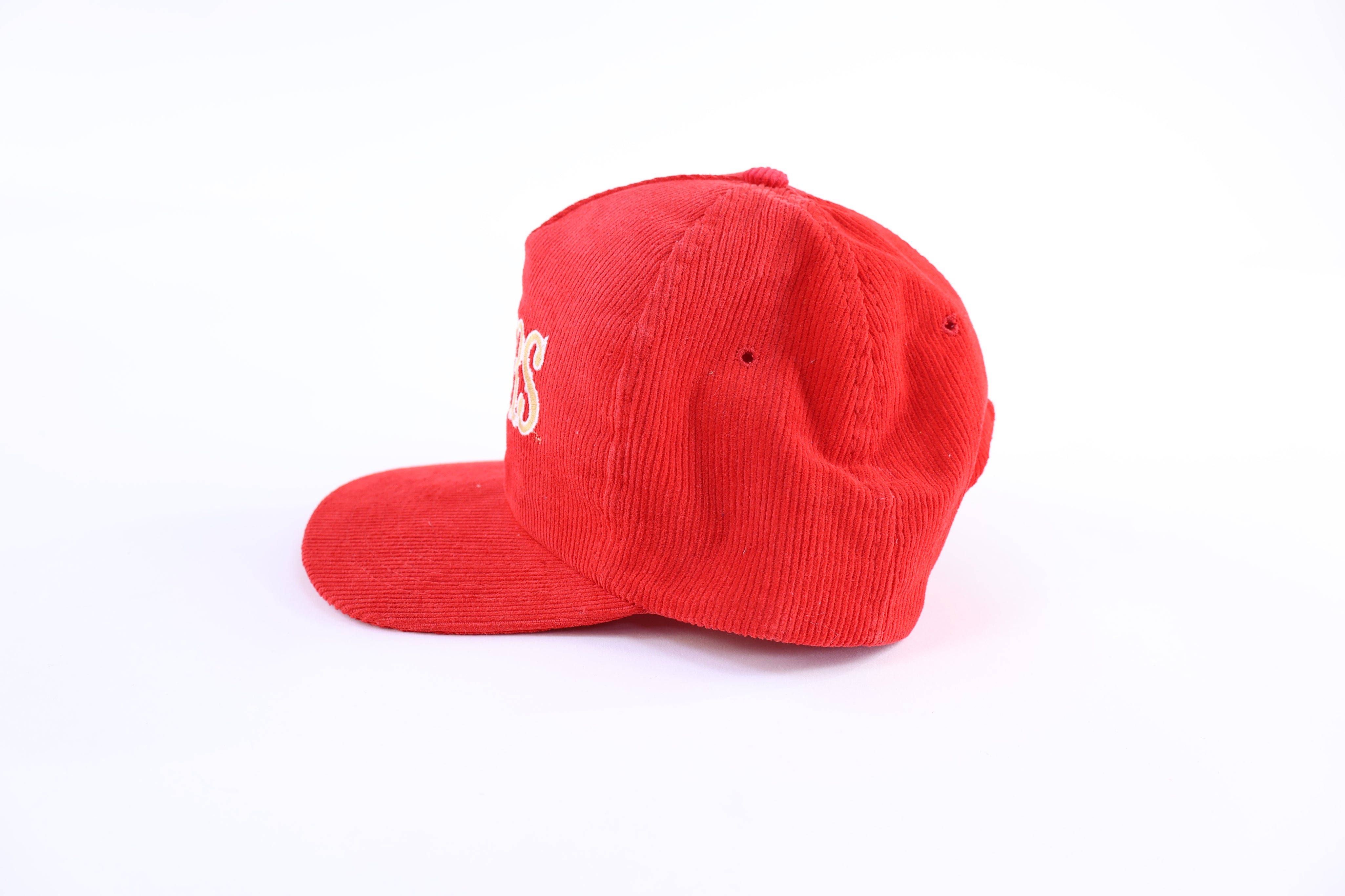 90's San Francisco 49ers Football Corduroy Snapback Hat - Hats - Thrifted Threads
