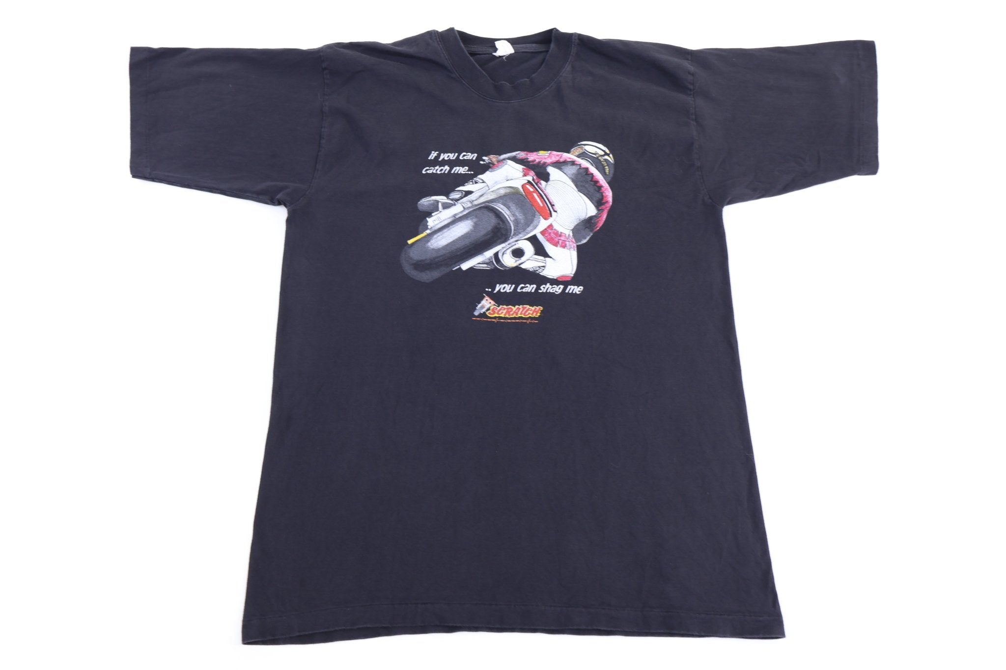 90's Scratch If You Can Catch Me T-shirt - Shirts & Tops - Thrifted Threads