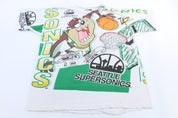 90's Seattle Supersonics Taz Devil All Over Graphic T-shirt - ThriftedThreads.com