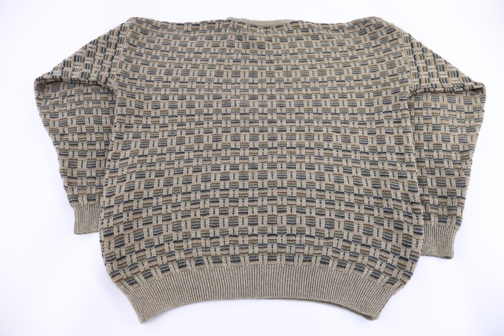90's Serafini Multipattern Knit Sweater - Sweater - Thrifted Threads