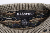 90's Serafini Multipattern Knit Sweater - Sweater - Thrifted Threads