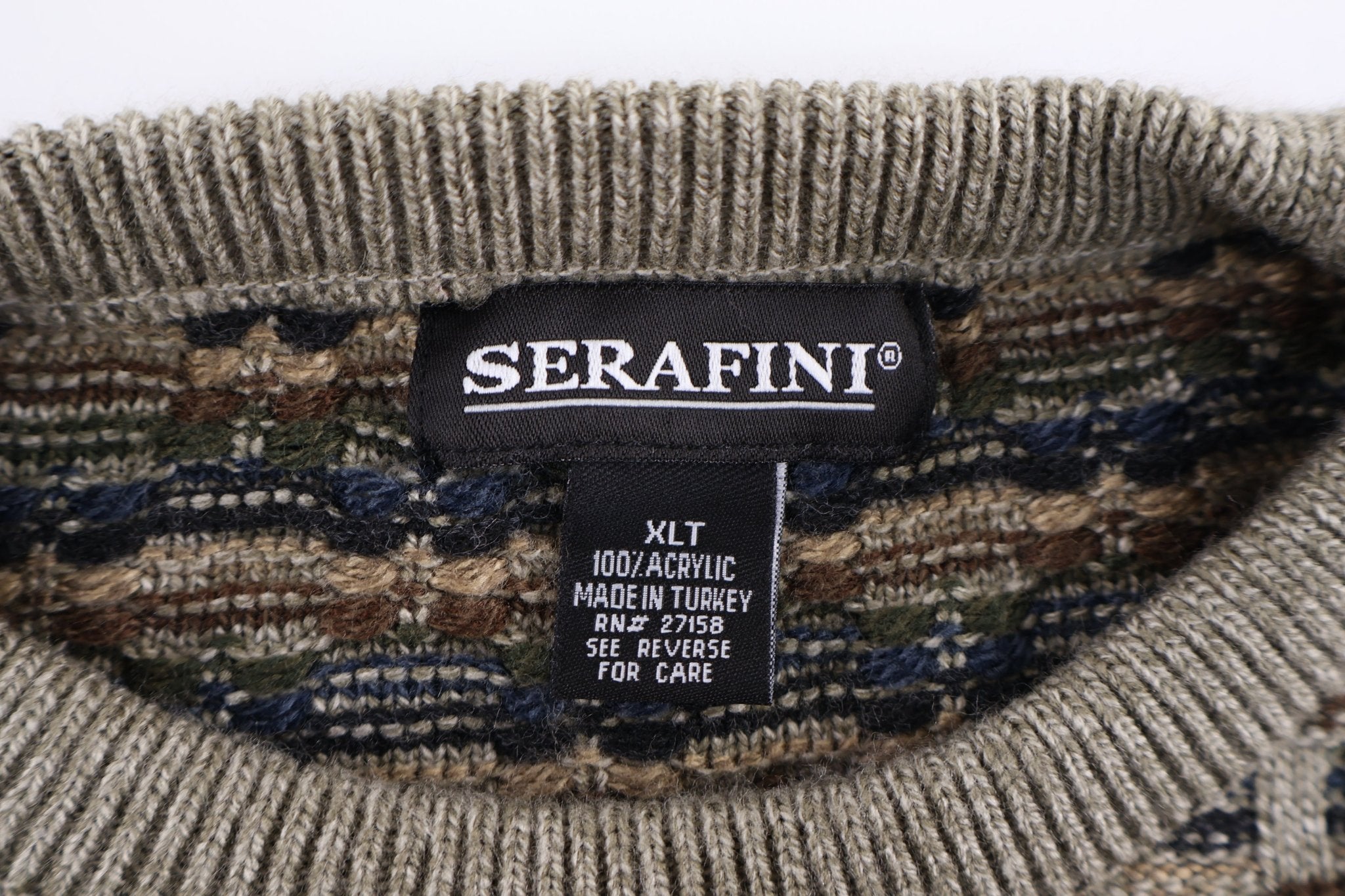90's Serafini Multipattern Knit Sweater - Sweater - Thrifted Threads