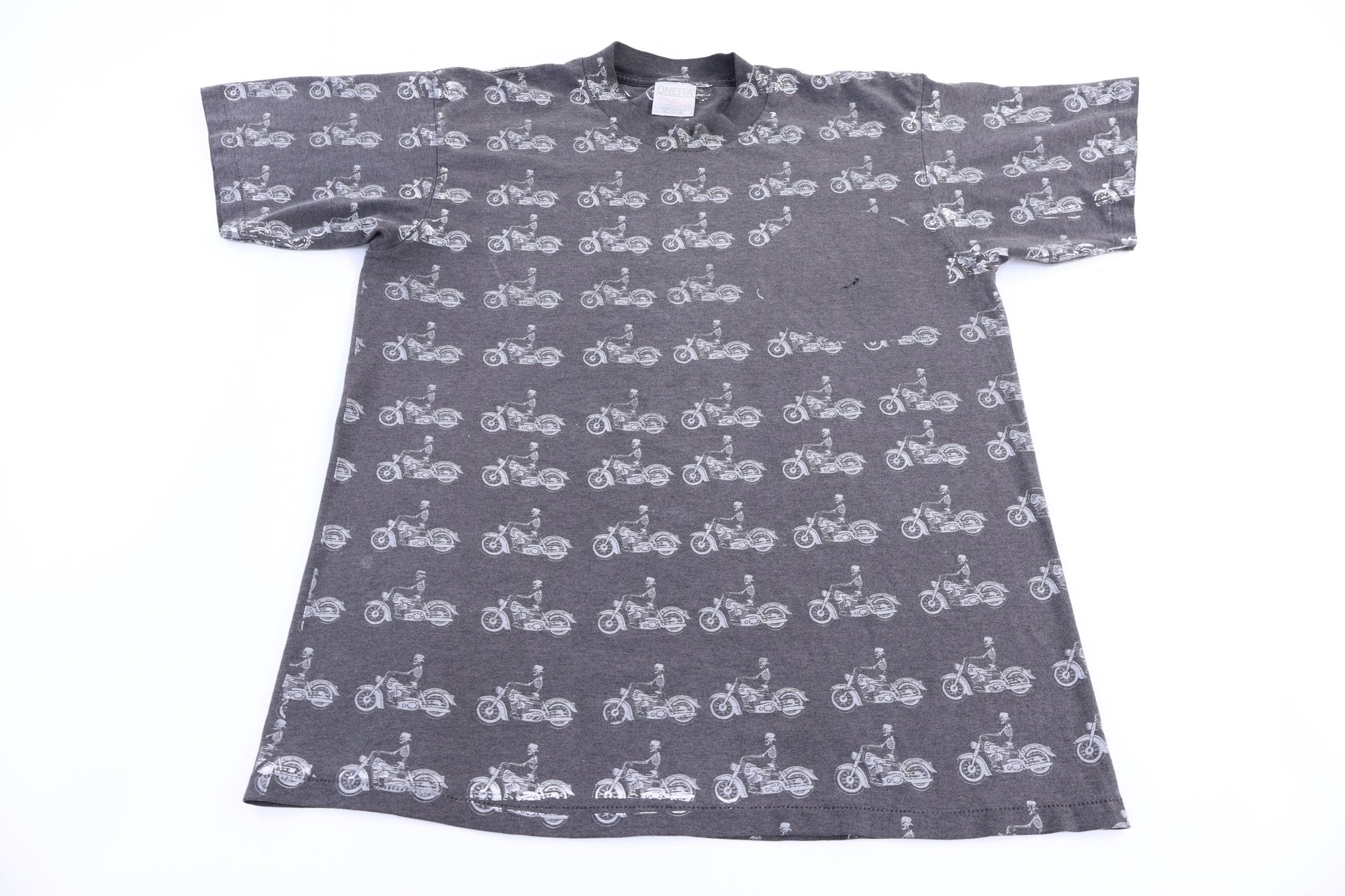 90's Skeletons & Bikes Graphic T-shirt - Shirts & Tops - Thrifted Threads