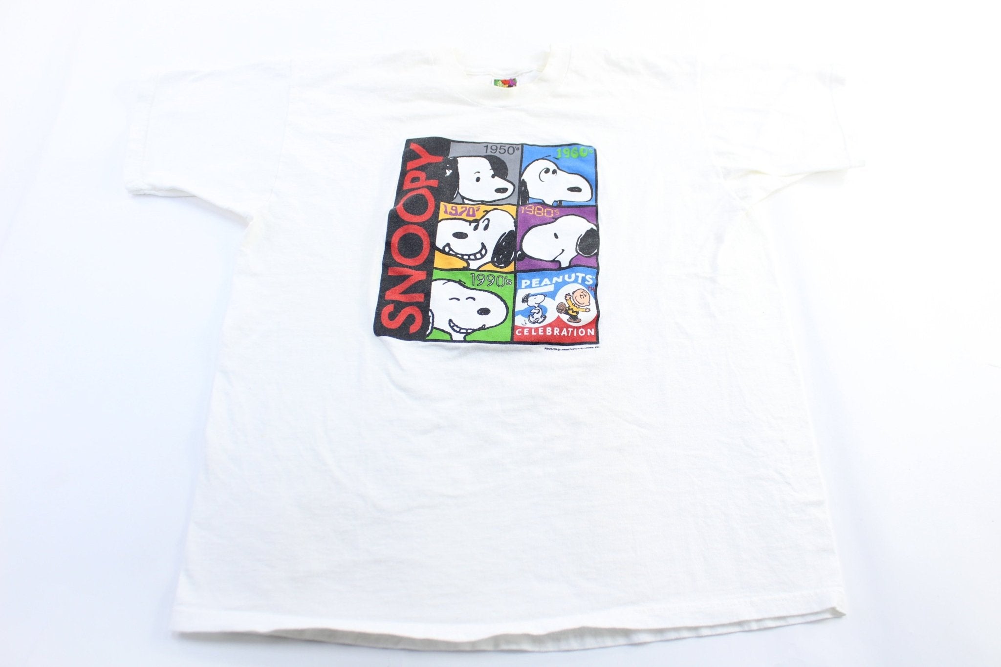 90's Snoopy 50th Year Anniversary T-Shirt - ThriftedThreads.com