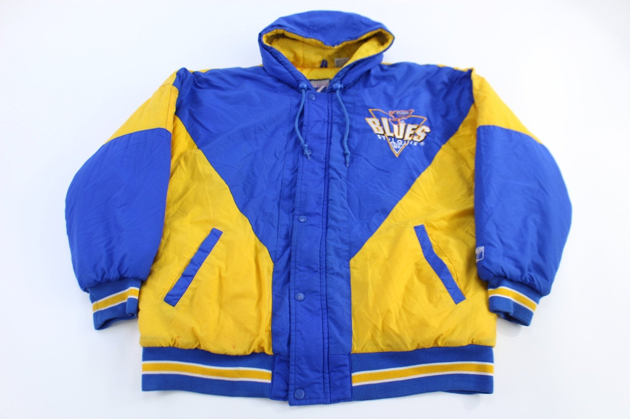 90's St. Louis Blues Hockey Full Zip Puffer Jacket - Jacket - Thrifted Threads