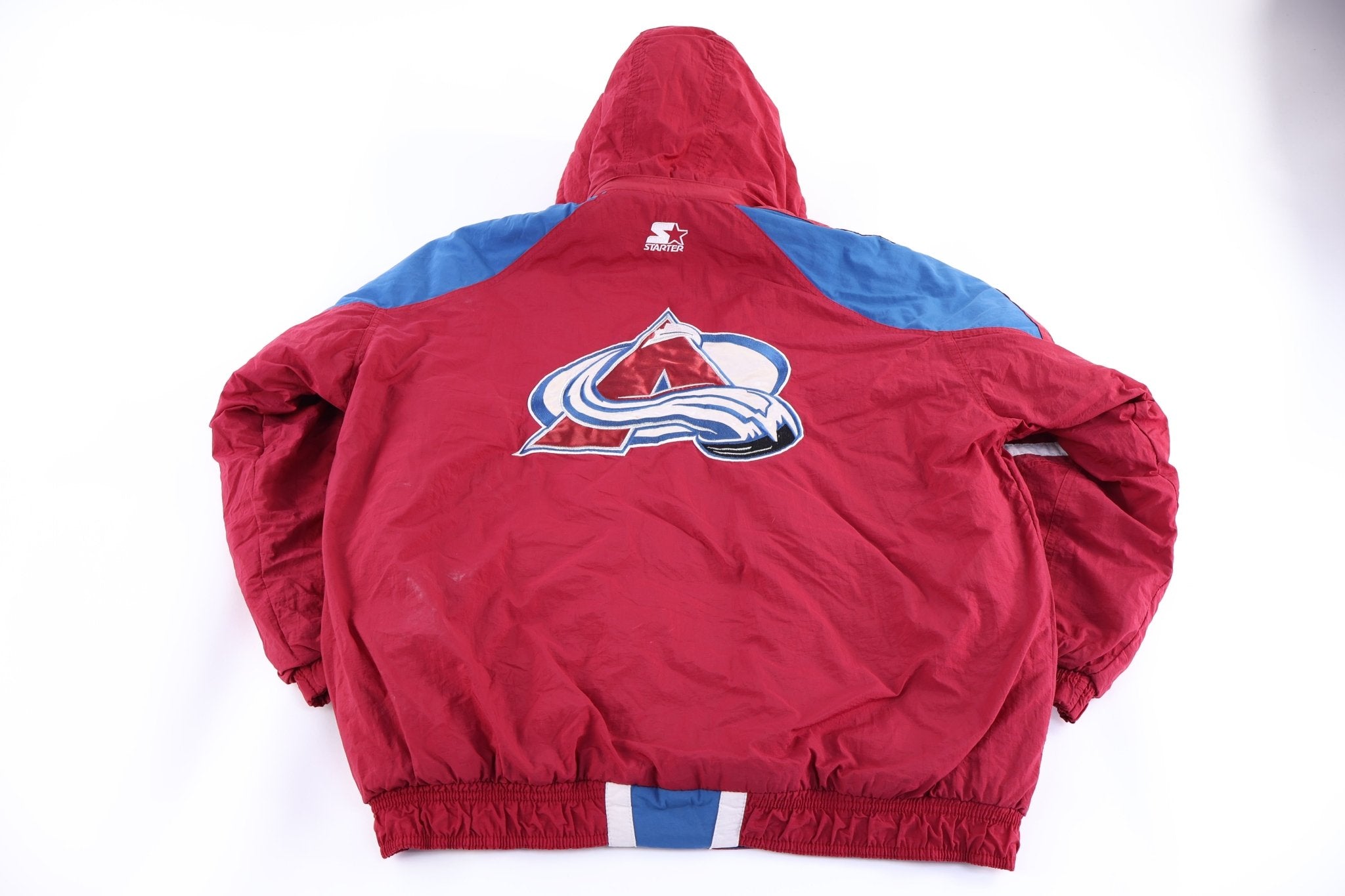 90's Starter Colorado Avalanche Full Zip Puffer Jacket - Jacket - Thrifted Threads